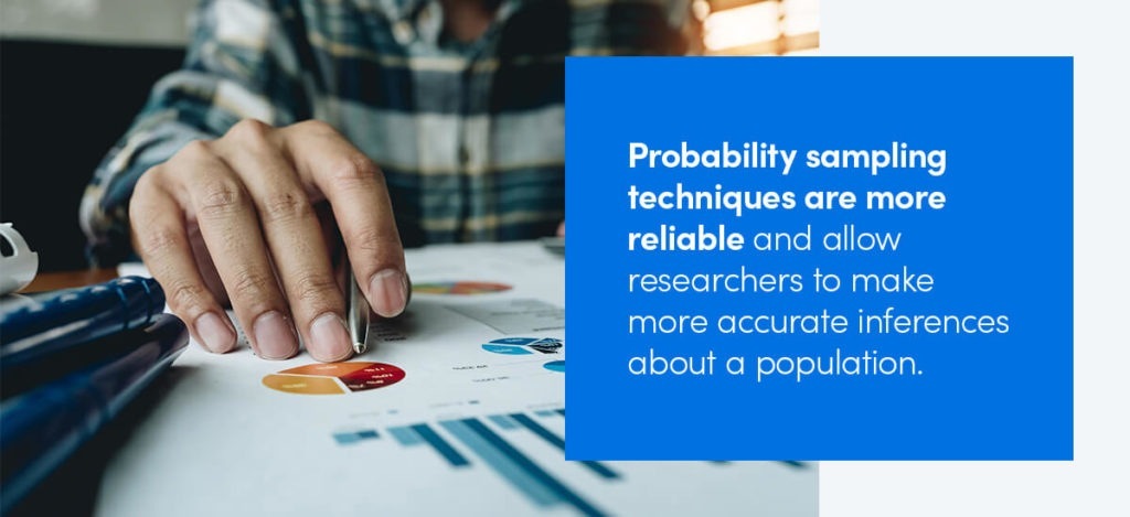 Probability sampling techniques are more reliable
